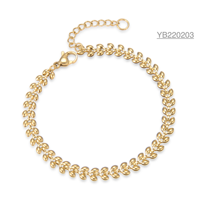 Extravagance Brand Gold Rhinestone Bracelet Vòng tay chuỗi hạt ô liu