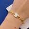 16cm Anniversary Shell Charm Vòng đeo tay bằng vàng không gỉ Liên kết dành cho phụ nữ