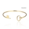 Saya Thép không gỉ Nhà thiết kế đồ trang sức Khóa chìa khóa Rhinestone 18k Gold Love Bracelet