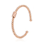 Ladies Luxury Brand Open Cuff Bangle Cylinder Rhinestone 14k Gold Bead Bracelet Bracelet