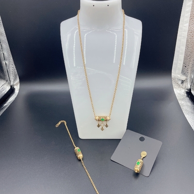 2024 New Waterproof Trendy Stainless Steel Jewelry Sets, 18K Gold, Quà tặng sang trọng, bán buôn