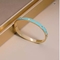 Thương hiệu xa xỉ Vòng tay khóa tình yêu màu xanh tráng men Vòng đeo tay bằng thép không gỉ vàng 24k