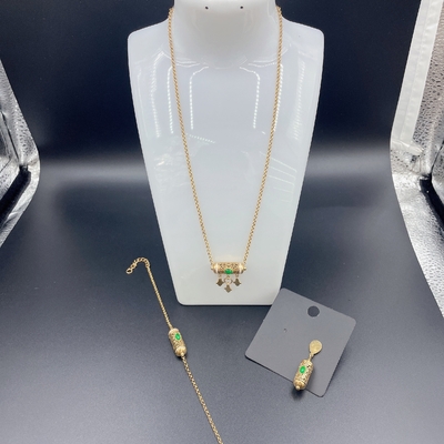 2024 New Waterproof Trendy Stainless Steel Jewelry Sets, 18K Gold, Quà tặng sang trọng, bán buôn