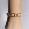 L Word Design Double Ring Bracelet Vòng đeo tay bằng thép không gỉ 18k