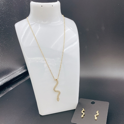 Snake High Polish màu vàng mới nhất Băng tai, vòng cổ, vòng đeo tay cho quý bà