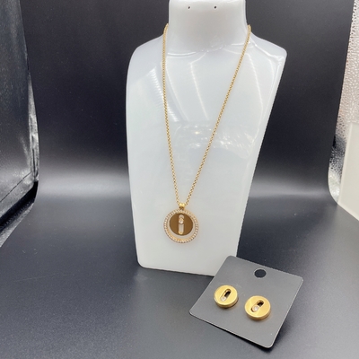 2024 New Waterproof Trendy Stainless Steel Jewelry Sets, 18K Gold, Quà tặng sang trọng, bán buôn