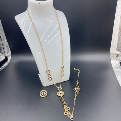 2024 New Waterproof Trendy Stainless Steel Jewelry Sets, 18K Gold, Quà tặng sang trọng, bán buôn